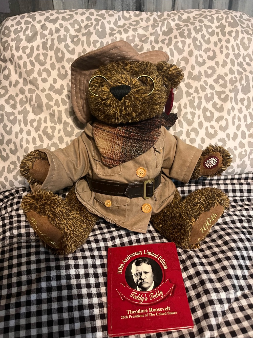 Dan Dee Talking Teddy Bear 100th Anniversary Roosevelt Plush Stuffed Animal 13
